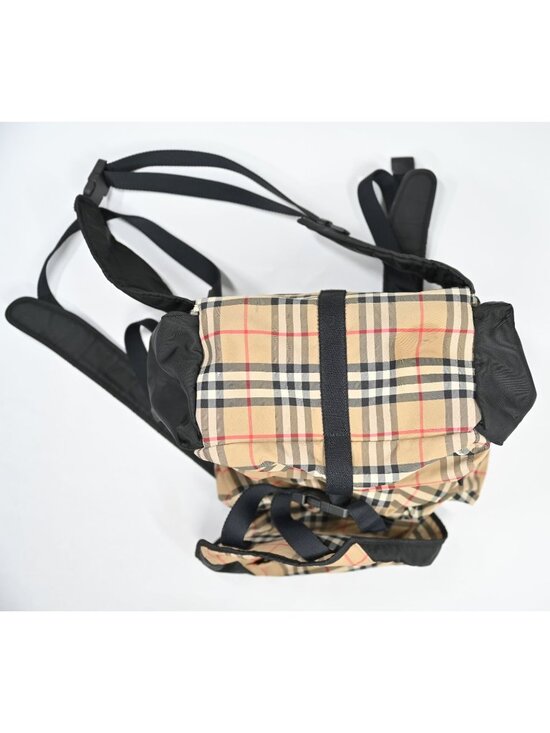 Burberry Logo Print Wilfin Backpack in Archive Beige main image 8